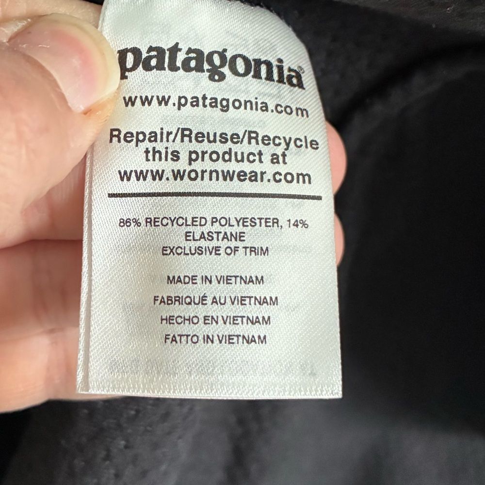 Patagonia Jacket Adult L Black Softshell Full Zip Long Sleeve Logo Pockets Mens - Picture 6 of 8